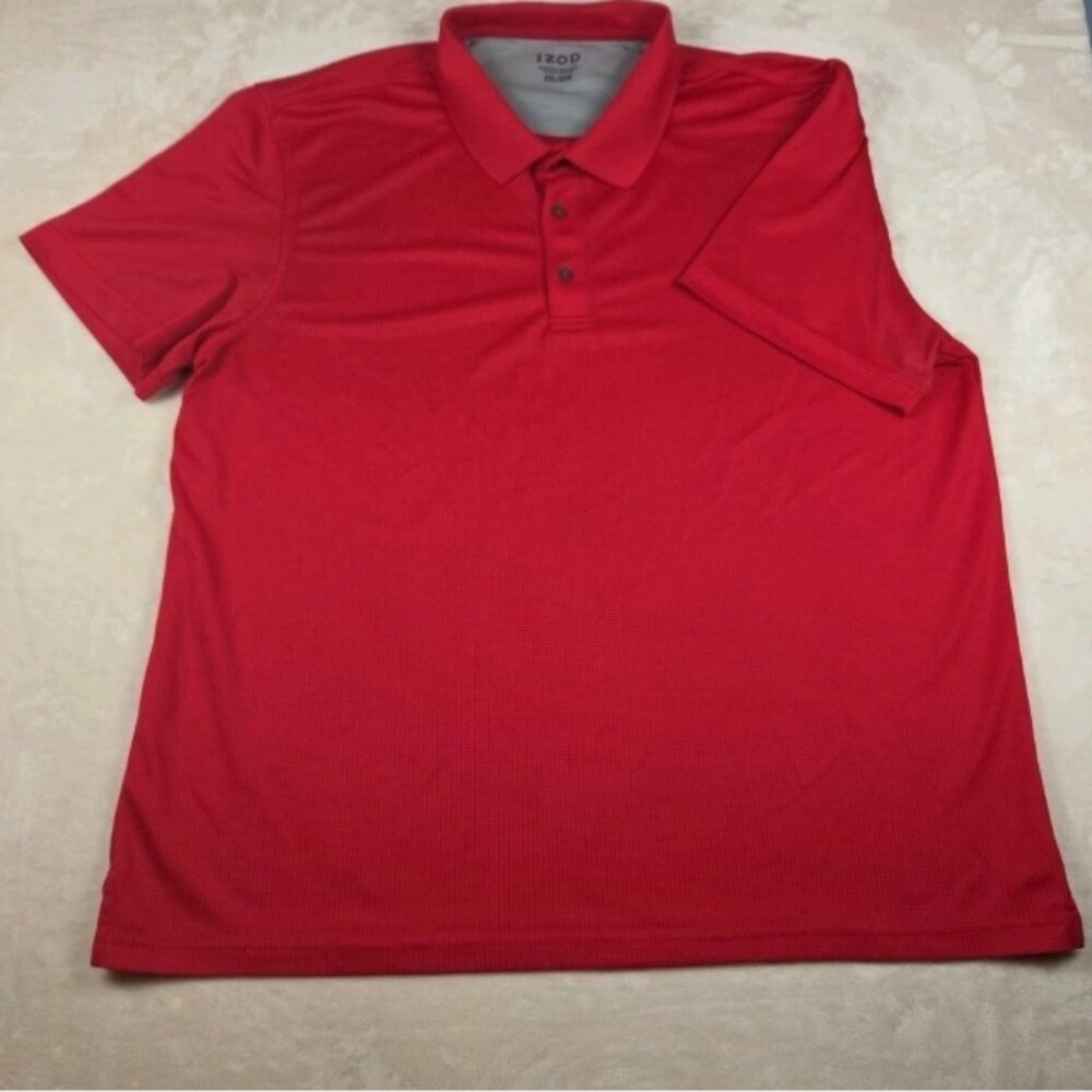 IZOD Red Polo Shirt XXL Short Sleeve Knit